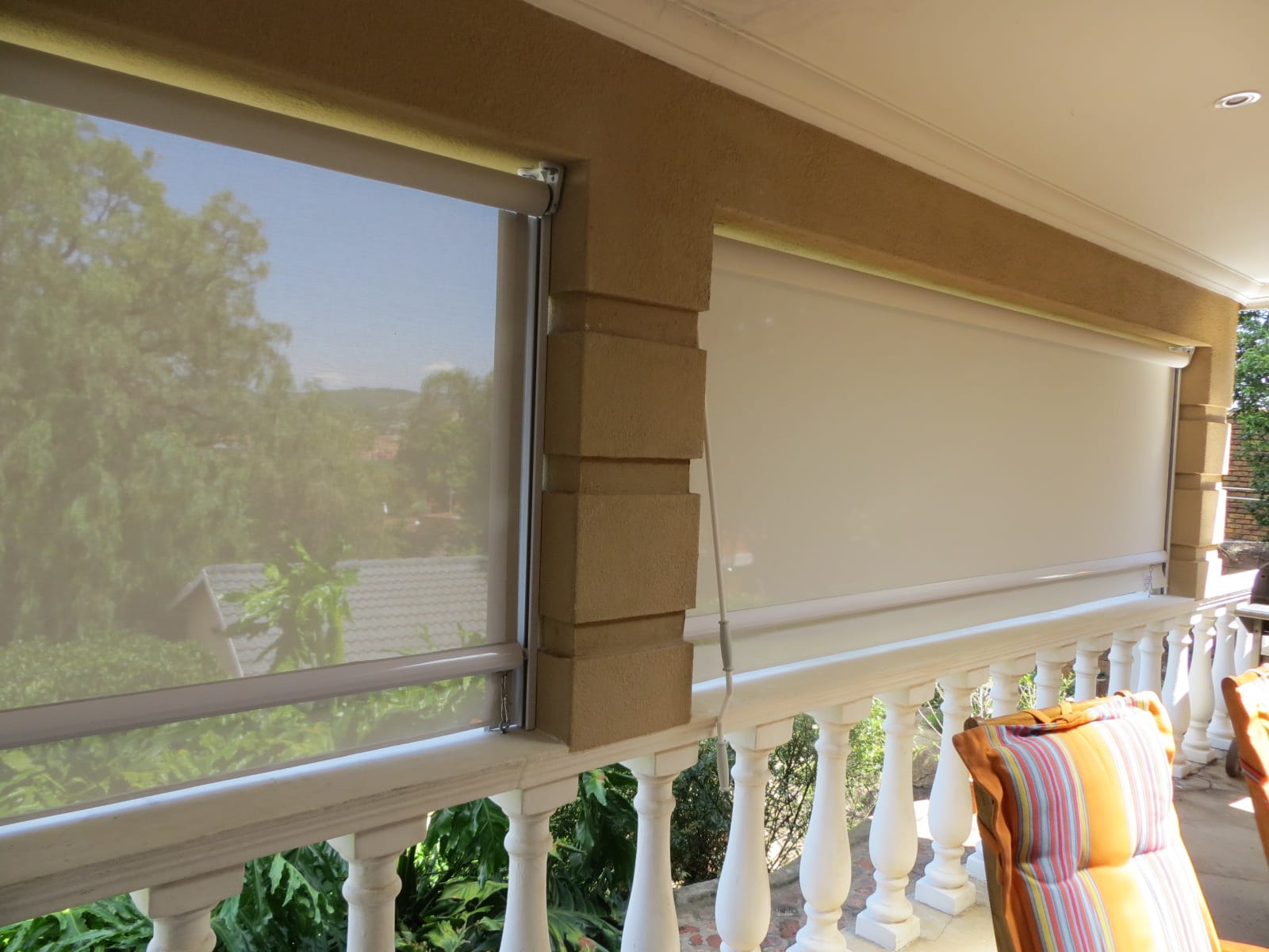 Outdoor blind fitted by Linric Blinds